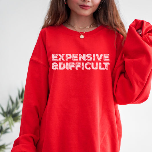 Expensive and Difficult Red Sweatshirt