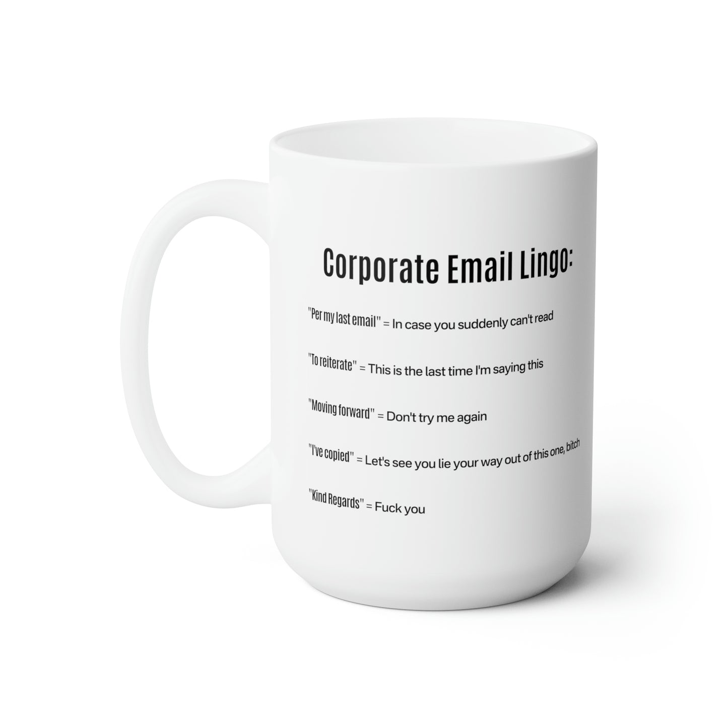 Corporate Email Lingo Mug 15oz
