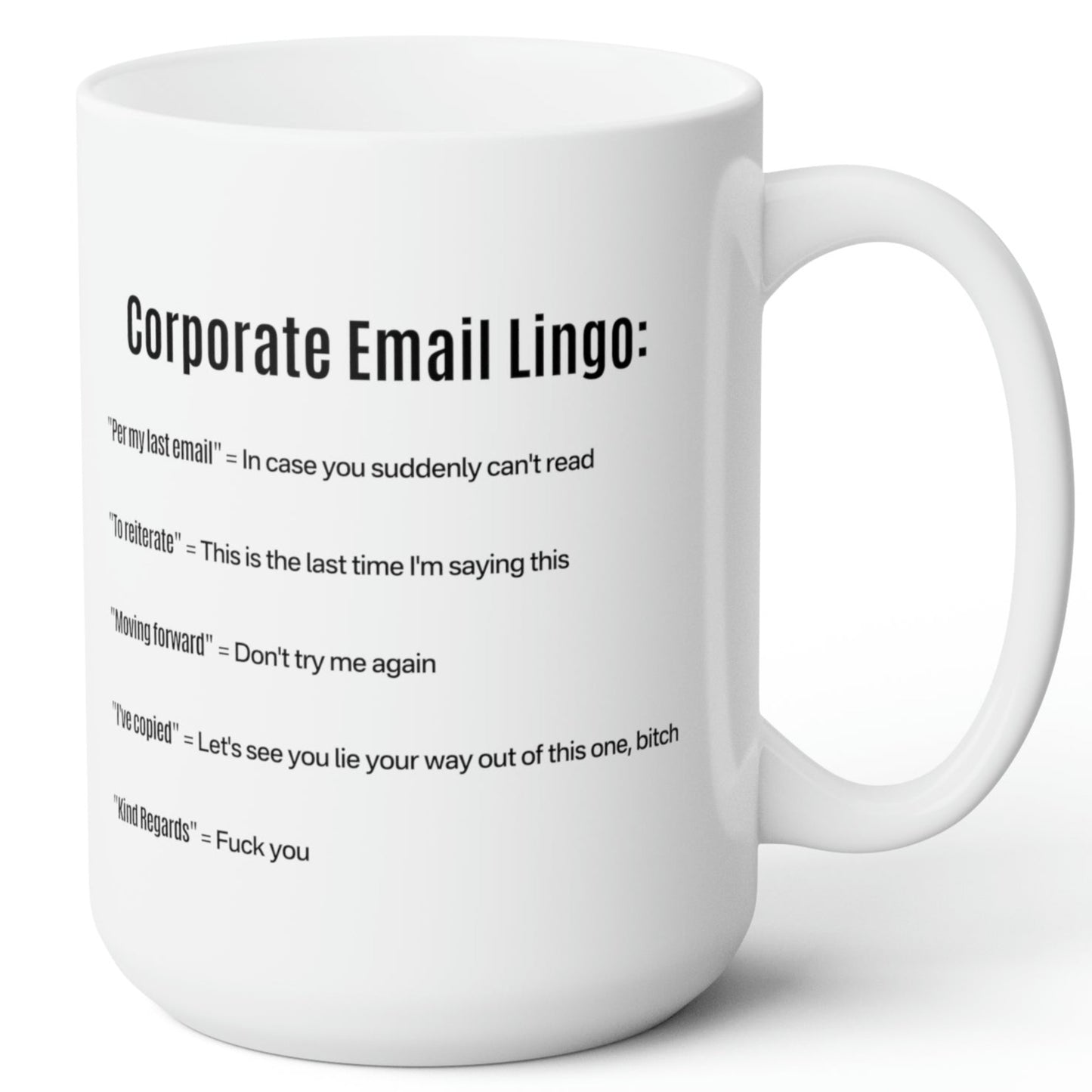 Corporate Email Lingo Mug 15oz